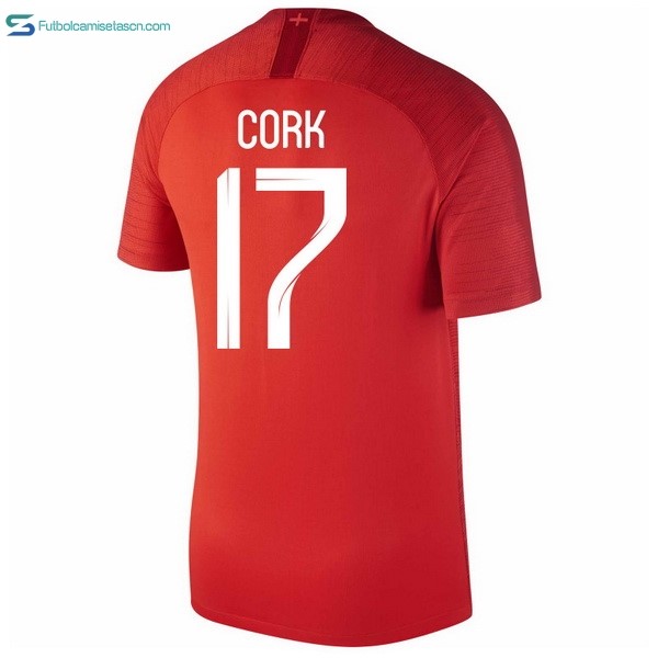 Camiseta Inglaterra 2ª Cork 2018 Rojo